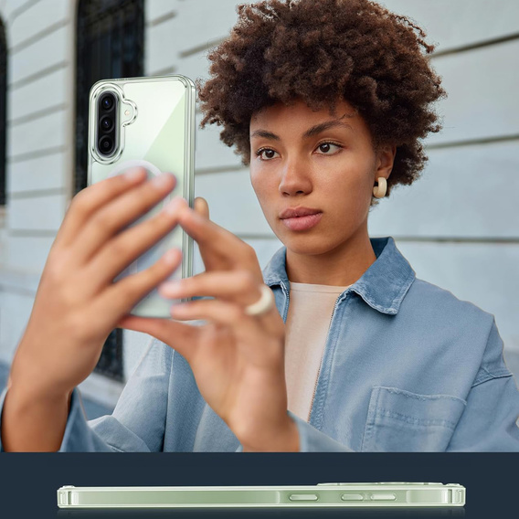 Case for Samsung Galaxy A36, Dropproof MagSafe, transparent + 9H Tempered Glass