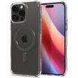 Spigen MagSafe Case for iPhone 16 Pro Max, Ultra Hybrid, transparent / gray + 9H Tempered Glass