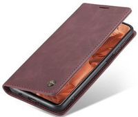 CASEME case for Xiaomi do Redmi Note 9s / 9 Pro, Leather Wallet Case, maroon