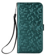 Flip case for Motorola Edge 60 / 60 Fusion, Wallet Rhombus, green