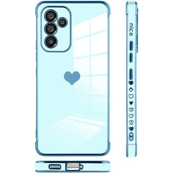 Case for Samsung Galaxy A34 5G, Electro heart, blue