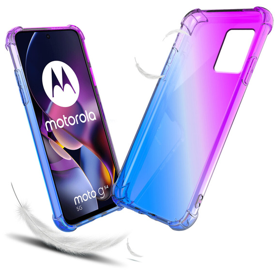 Case for Motorola Moto G54 5G, Gradient Dropproof, Purple / blue