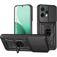 Armoured case for Oppo Reno 14, with camera protection, with stand, black
