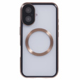 Magnetic Dual Glass MagSafe case for iPhone 16, gold