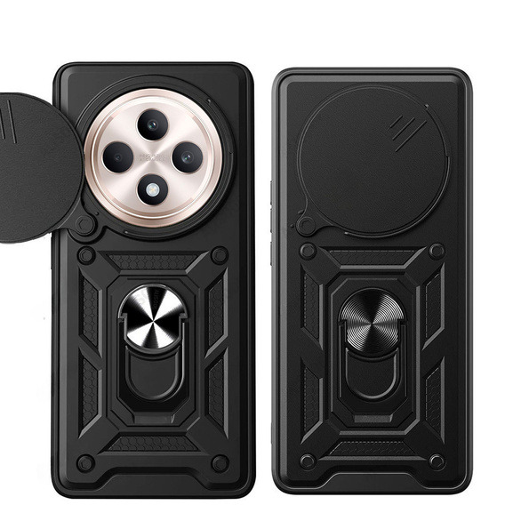 Case for Oppo Reno 12FS / Oppo Reno 12F, CamShield Slide, black