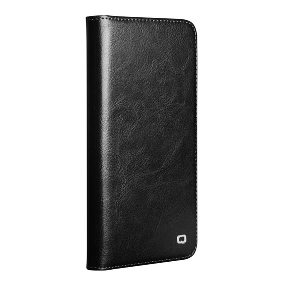 Flip case for Samsung Galaxy S25 FE, QIALINO Leather Wallet, black