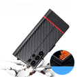 Flip case for Samsung Galaxy S23 Ultra, Carbon LC.IMEEKE, black