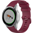Silicone strap for 18mm do Garmin Vivomove 3S / Vivoactive 4S, Wine Red