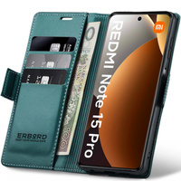 ERBORD Glossy Litchi flip case for Xiaomi Redmi Note 15 Pro 4G