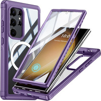 Case for Samsung Galaxy S24 Ultra, Shockproof, with screen film, for MagSafe, purple