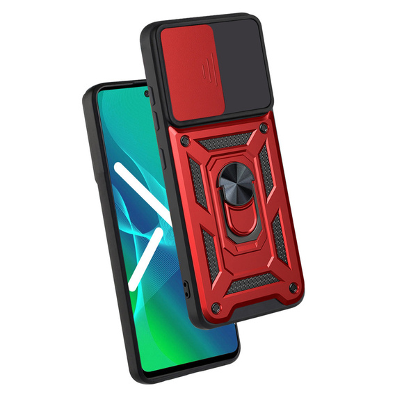 Case for Oppo Reno 6 5G, CamShield Slide, red