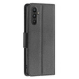 Flip case for Samsung Galaxy A34 5G, Wallet Litchi Magnet, black