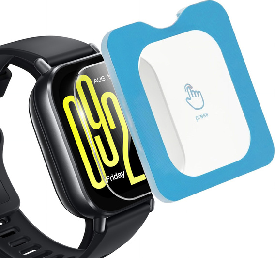 2x Tempered Glass with ERBORD mounting frame for Xiaomi Redmi Watch 5 Active