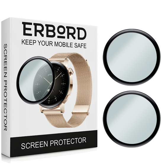 2x ERBORD Hybrid Glass for Huawei Watch GT 3 42mm