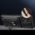 Armored case for Motorola Edge 30 Neo 5G, Camera Slide Card Slot, black