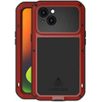 Love Mei Case for iPhone 14, armored with glass, red