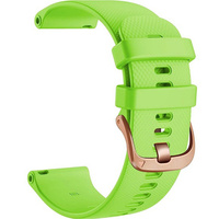 Silicone strap 20mm, Black/Black Buckle