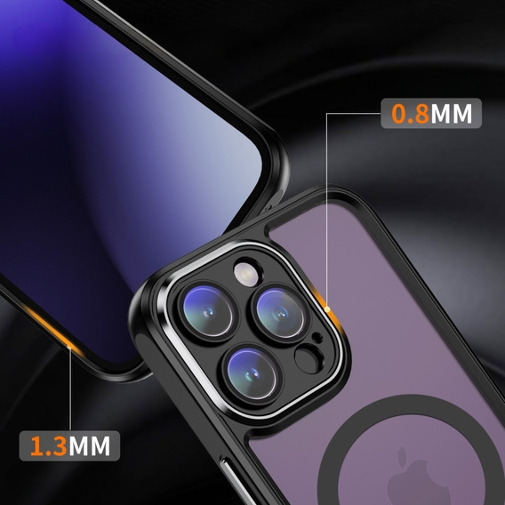 Case for iPhone 14 Pro, ERBORD Impact Guard, MagSafe, black