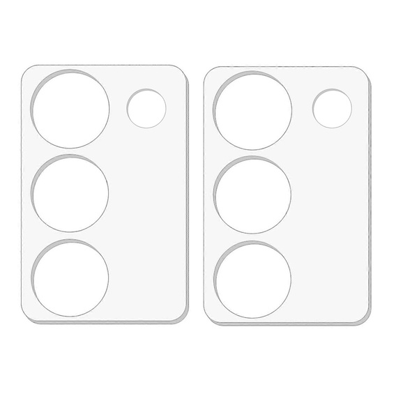 2x ERBORD Camera Tempered Glass for Realme 12 Pro / 12 Pro+, Transparent