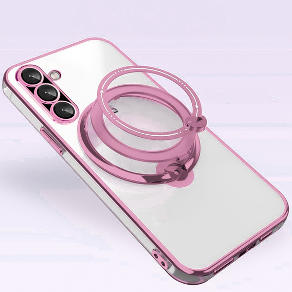 Magnetic Case for Samsung Galaxy A56, for MagSafe, pink + 9H Glass