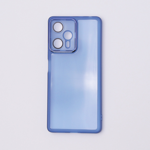 Case for Xiaomi Poco F5, Fusion Hybrid, transparent / blue