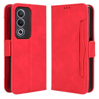 Flip case for Oppo A80, Card Slot, red