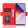 Flip case for Infinix Note 40 Pro Plus, Card Slot, red