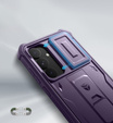 Armored case for Samsung Galaxy S25+ Plus, Dexnor Full Body (Two Frames), purple