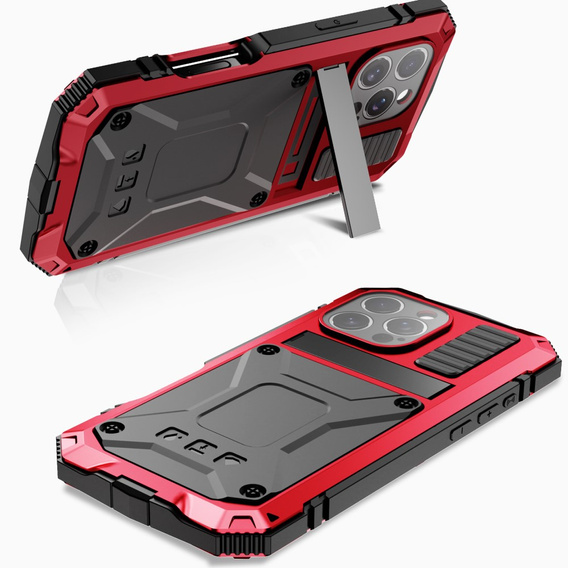 Armored case for iPhone 16 Pro, R-JUST, red