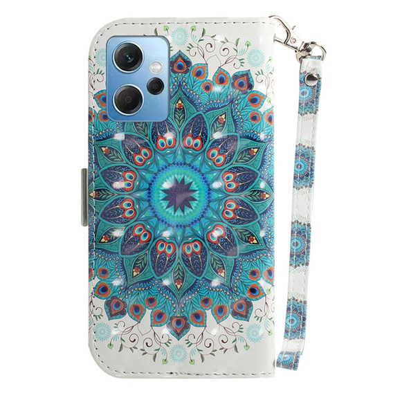 Flip case for Xiaomi Redmi Note 12 4G, Wallet mandala, white