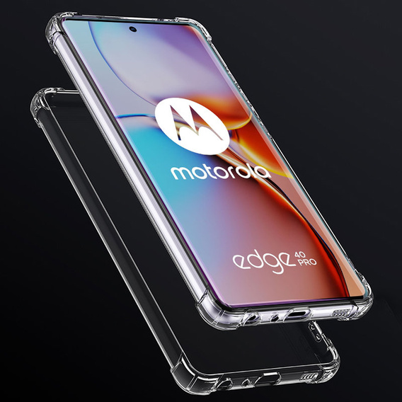 Case for Motorola Edge 40 Pro, Dropproof, transparent