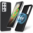 Case for Samsung Galaxy S21 Ultra, Silicone MagSafe, black