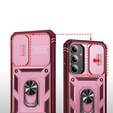 Case for Samsung Galaxy S24+ Plus, CamShield Slide, pink / red