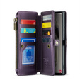 Case CASEME for Samsung Galaxy S25 Ultra, RFID Leather Wallet, with shoulder strap, purple