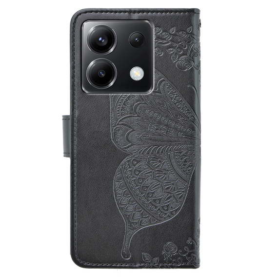 Flip case for Xiaomi Poco X6 5G, Butterfly, black