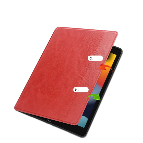 Case for iPad 10.2 2021 / 2020 / 2019, Business Card and Pen Slot, red