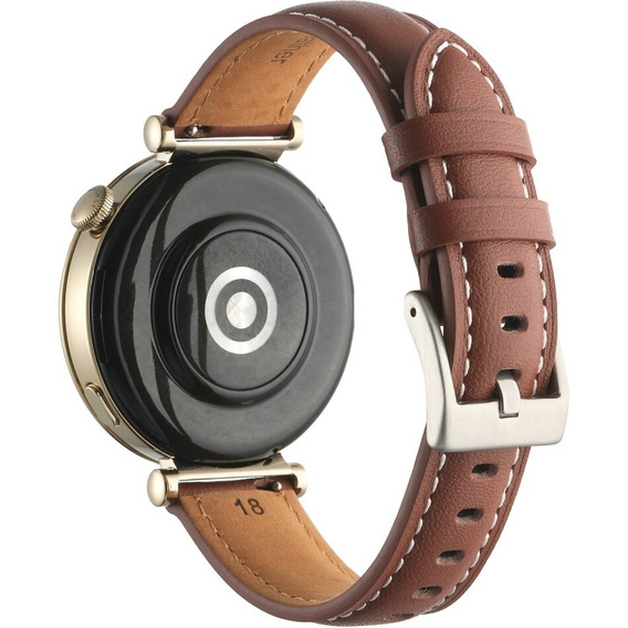 Natural leather strap for watches with 18mm attachment width