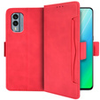 Flip case for Nokia X30 5G, Card Slot, red