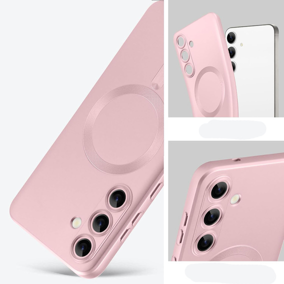 Case for Samsung Galaxy A26, ColorMag, for MagSafe, pink + 9H tempered glass