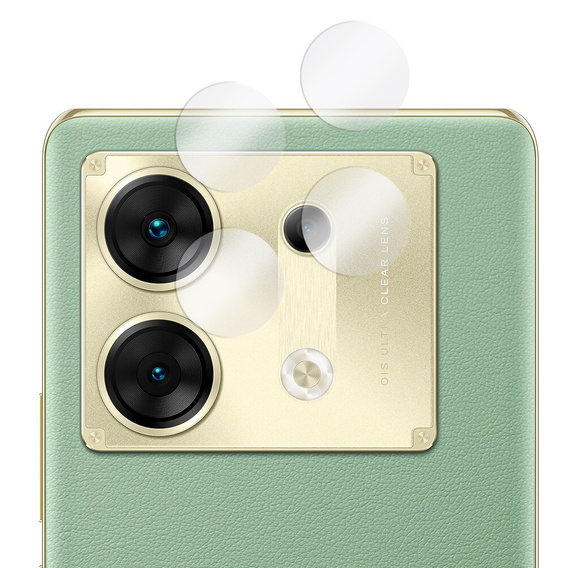 2x ERBORD tempered glass for camera to Infinix Zero 30 5G, transparent