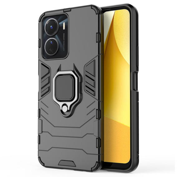 Case for Vivo Y16 4G, Kickstand Ring, black