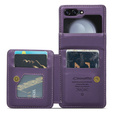 CASEME flip case for Samsung Galaxy Z Flip5 5G, Litchi Wallet, purple