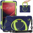 Children's case for Lenovo Tab M11, armored with strap, navy blue / green