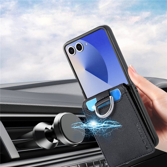 Case with card slot and ring for Samsung Galaxy Z Flip7