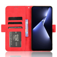 Flip case for Tecno Pova 5 Pro 4G, Card Slot, red