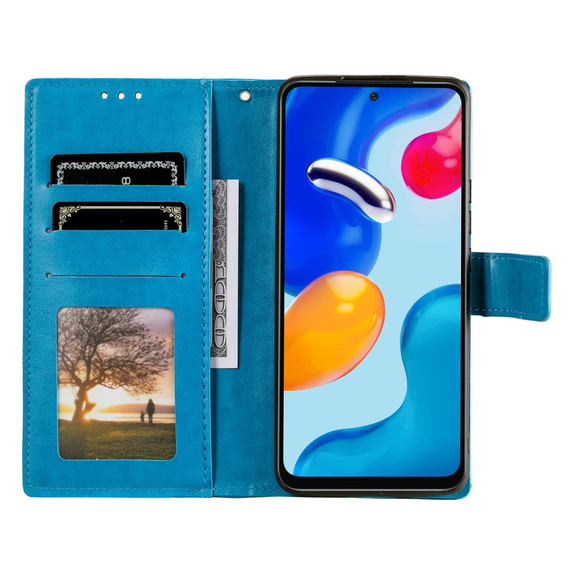 Flip case for Xiaomi Redmi Note 11/11S, Mandala, blue