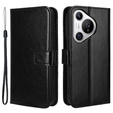 Flip case for Huawei Pura 70, Crazy Horse Wallet, black