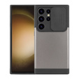 Case for Samsung Galaxy S24 Ultra, ERBORD MagProtect Slide Camera, gray gunmetal