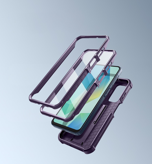 Armored case for Samsung Galaxy A16, Dexnor Full Body (Two Frames), purple