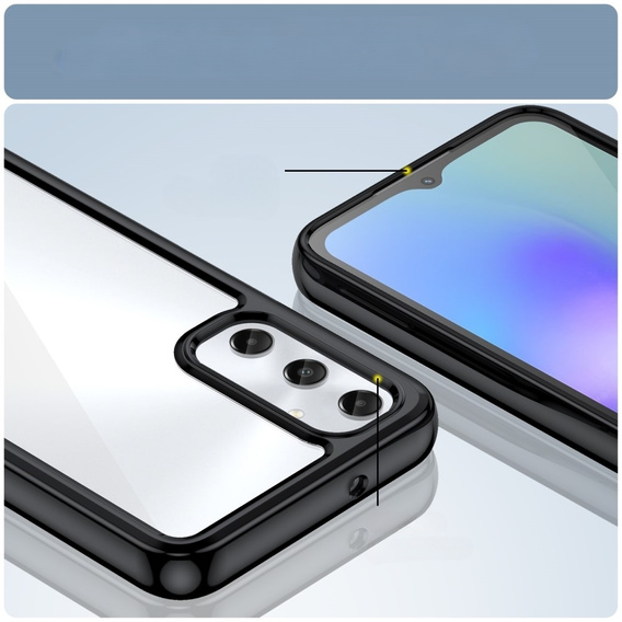 Case for Samsung Galaxy A05s 4G, Fusion Hybrid, transparent / black
